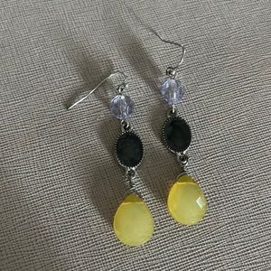 Yellow/blue earrings